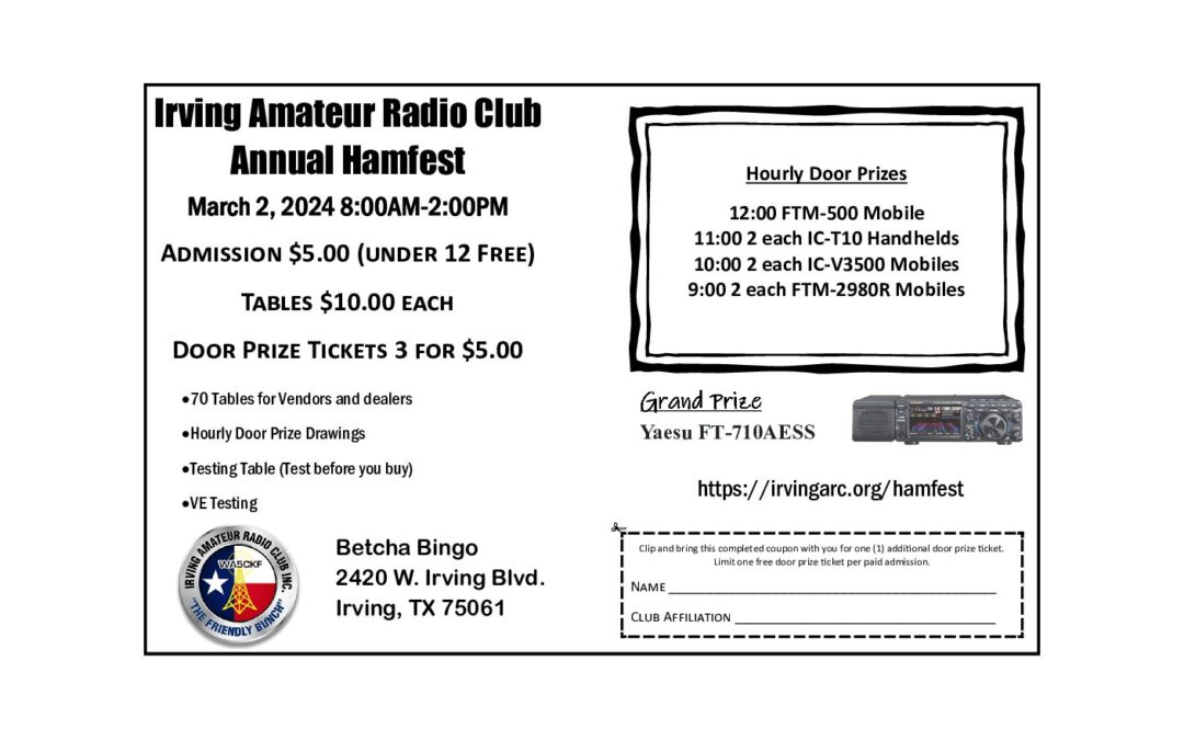 IARC Hamfest2024 Irving Amateur Radio Club